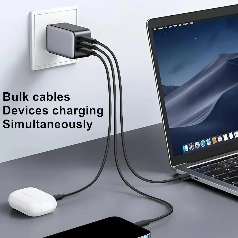 20 حزمة USB C 48W PD كابل شاحن سريع Multipack USBC إلى نوع C أسلاك شحن السائبة 3.3ft