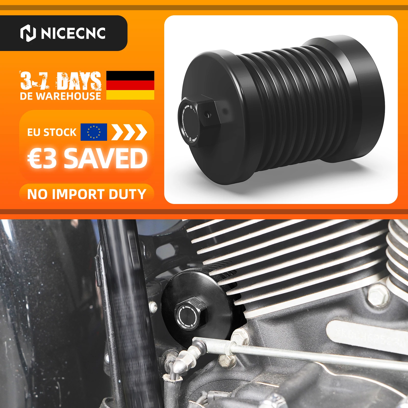 (EU-Lager) Für Harley Street Glide /Special FLHXS Road Glide FLTRX Softail Standard Street Bob Fat Bob Wiederverwendbares Ölfilter-Kit