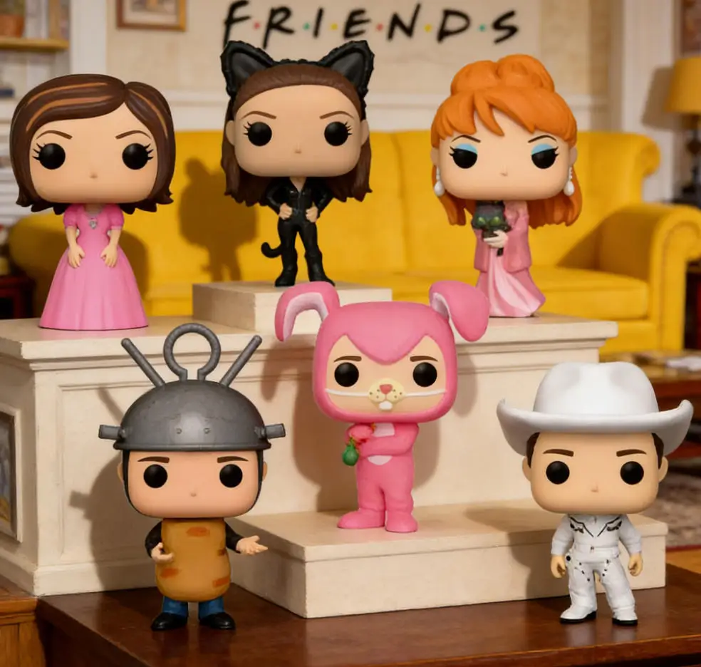 Funko Pop! Serie de televisión Friends: Ross # 1069 Rachel # Figura Coleccionable de Vinilo de la Serie Clásica de Sitcoms 1065 Chandler Monica Phoebe, Regalo para Fans
