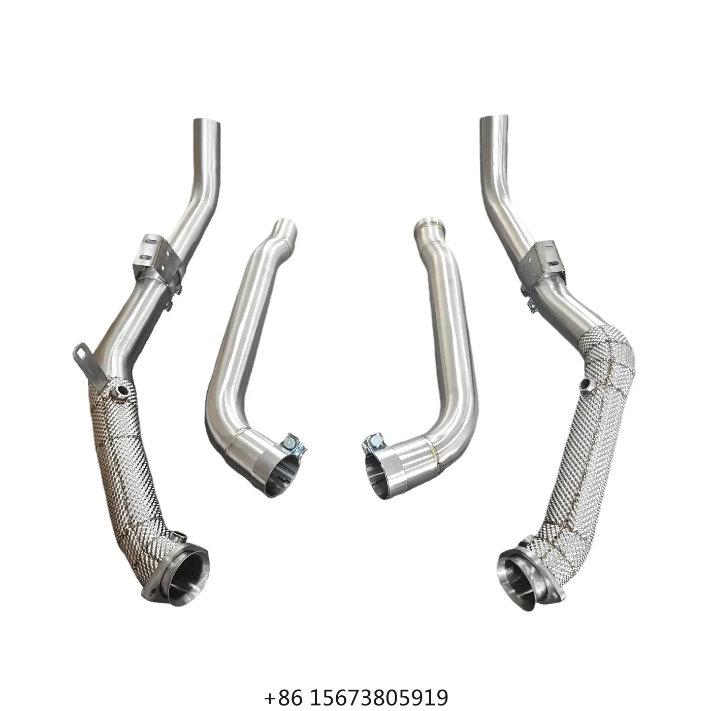 

W212 E63 Stainless Steel Heatshield Downpipe W212 E63 Fit Stainless Steel Heatshield High Flow Improves Performance Reduces Bac