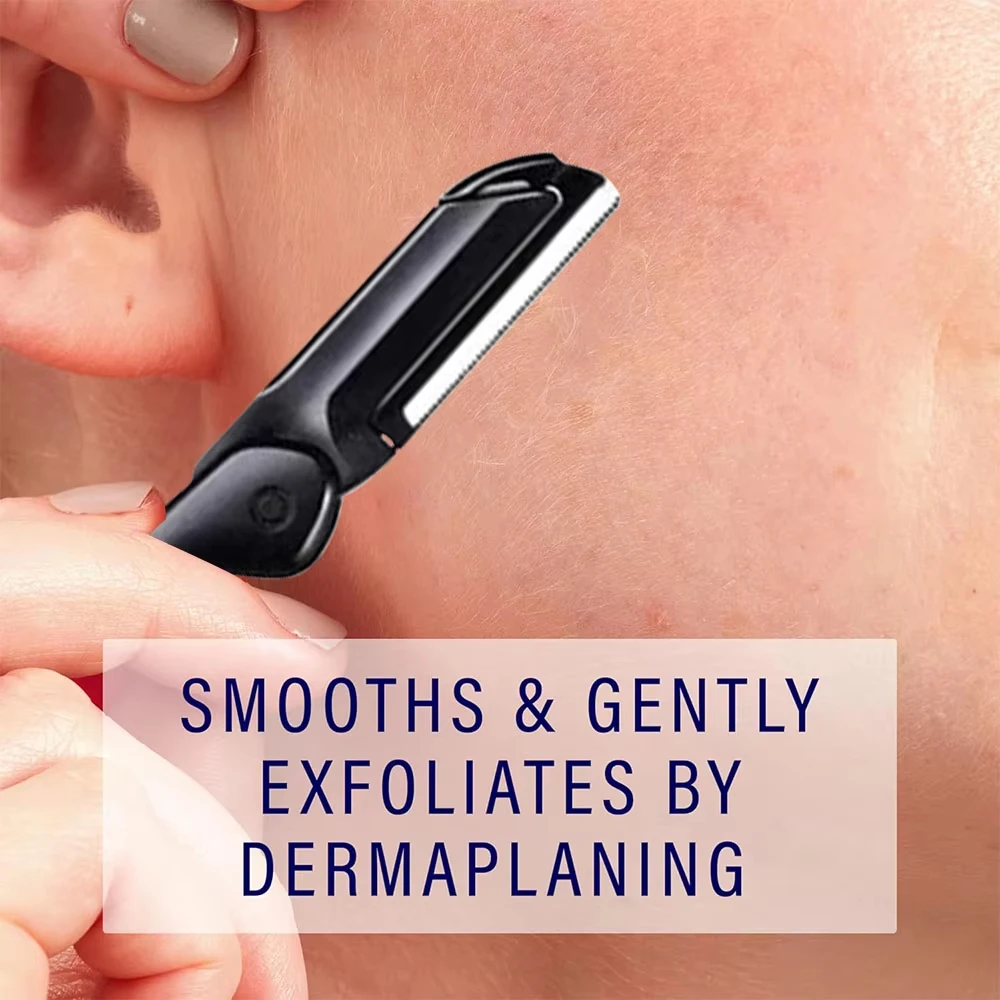 눈썹 면도기 세트 다용도 얼굴 면도기 15개 여성 및 남성용 더마플래닝 사용하기 쉬운 커터 면도날 메이크업 도구