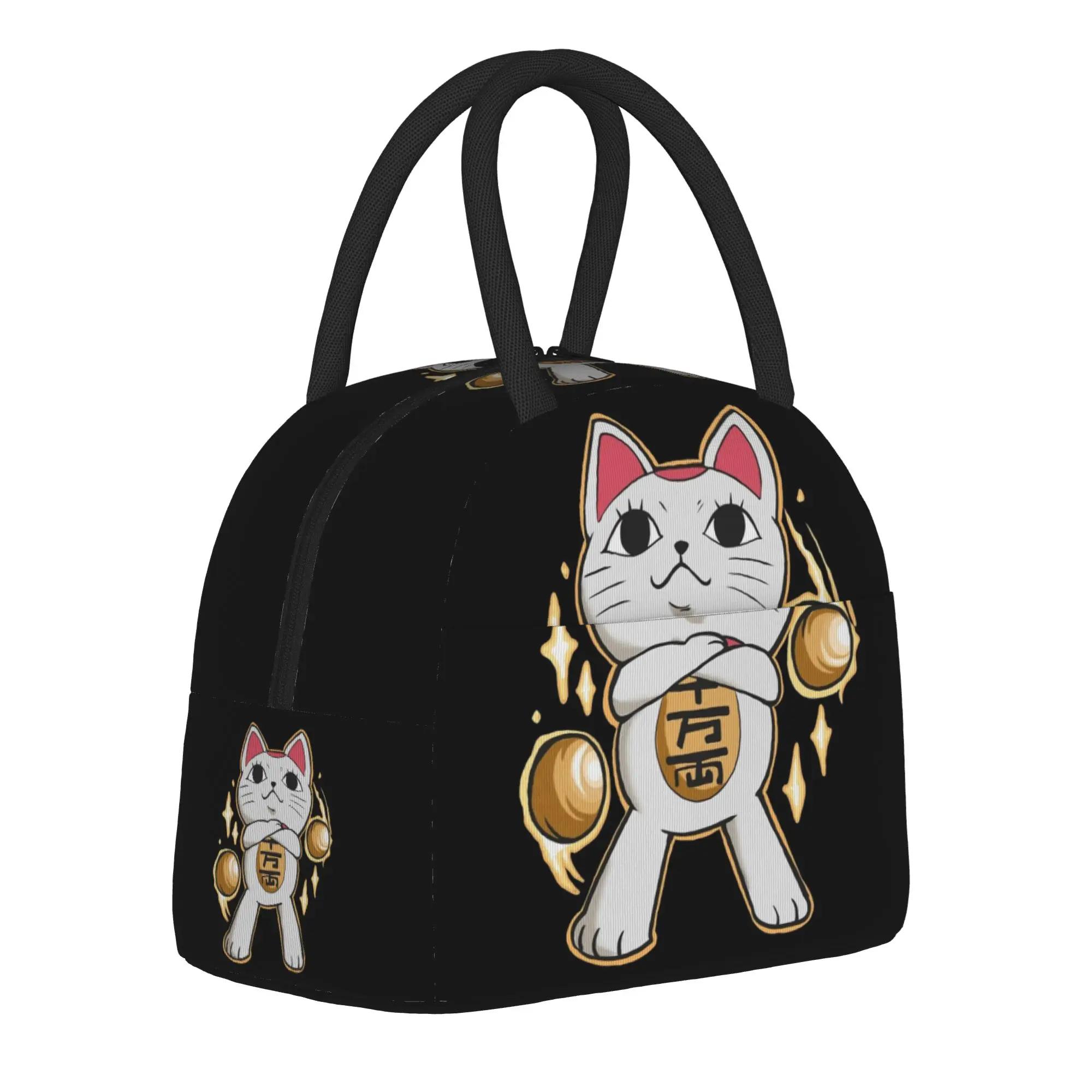Anime Dandadan Turbo Granny Cat Insulated Lunch Bags Cooler Bag Meal Container Leakproof Tote Lunch Box Food Storage Bags Picnic