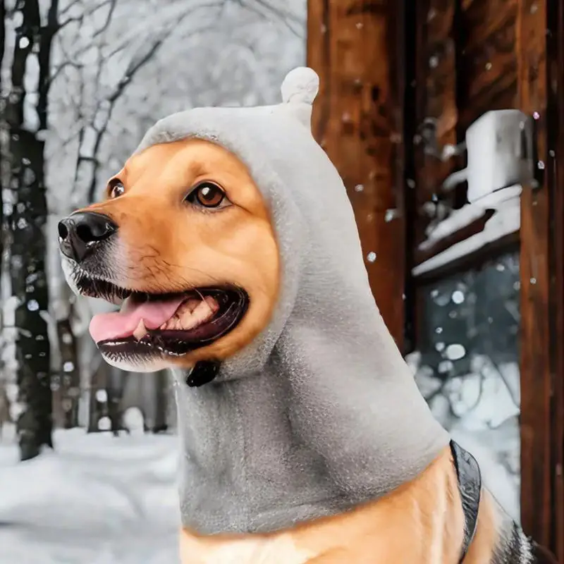 Capa de orelha para cachorro, outono e inverno, cachorrinho, quente, ajustável, envoltório de cabeça de cachorro, macio, inverno, chapéu de proteção para cães pequenos