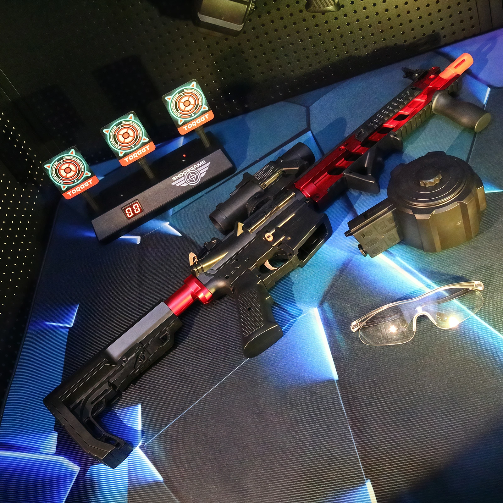 Pistola de brinquedo elétrica M416 Gel Ball Blaster, modo manual/automático, recarregável - adequada para jogos de tiro ao ar livre de verão