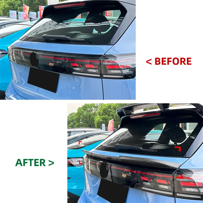 Trunk Lip Spoilers Rear Wing roof Trunk top Spoiler 2024 + For VW Tiguan MK3 HIGH KICK DUCKBILL Tail Tailgate Splitter Lip