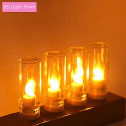 5V Led USB Flash Candles Edison Light Bulb Decoration Light Bulb Candle Light Yellow Night Light Holiday Decorative Light Bulb