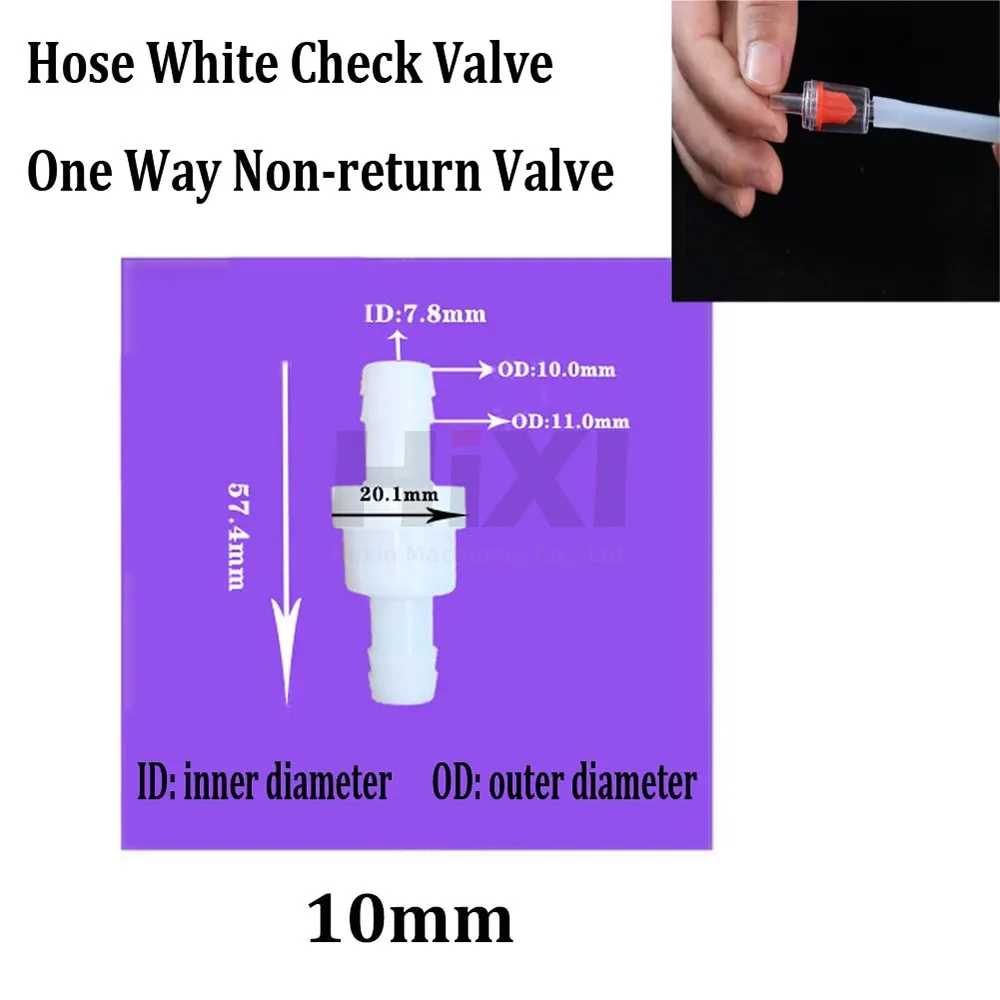 2Pcs 4/6/8/10/12mm Plastic One-Way Non-Return Fluids Check Valve For Fuel Gas Liquid Home Improvement Parts