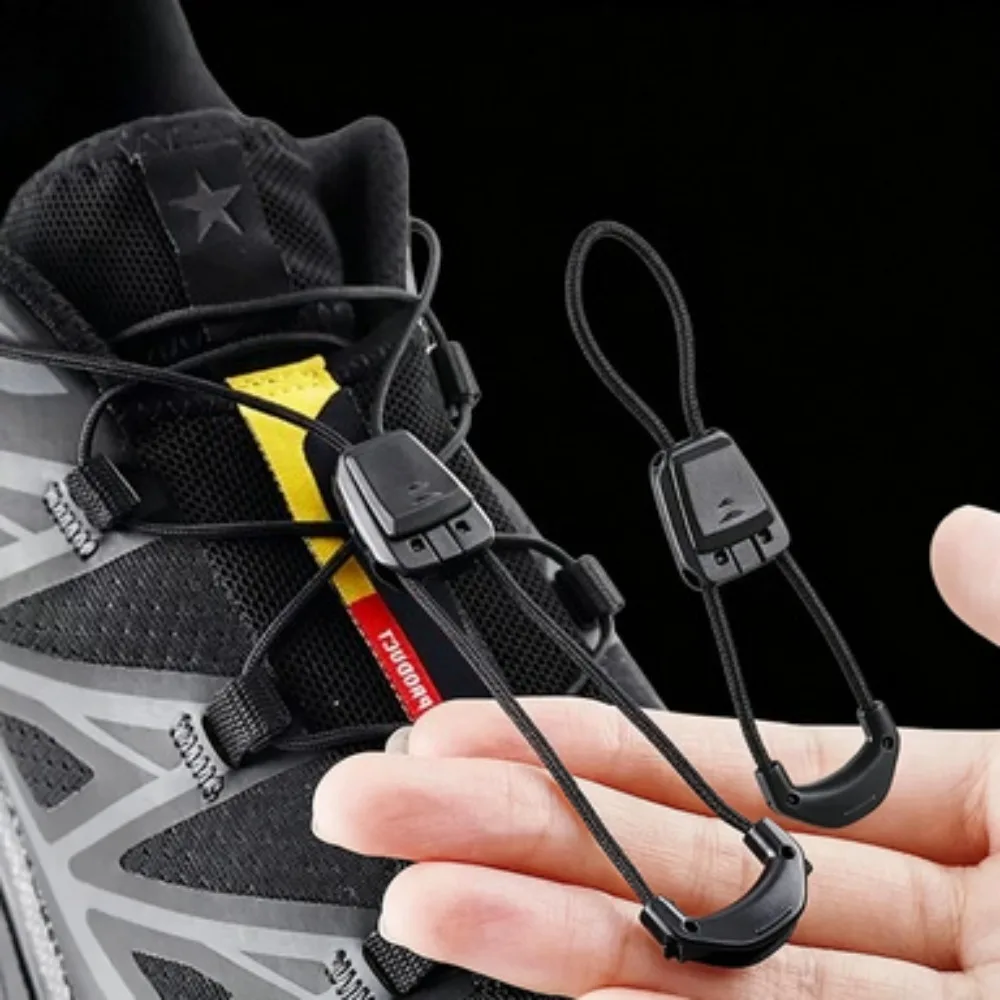 1Pair Round No Tie Shoelaces, Quick Lazy Shoelace Kit, Elastic Shoe Strings Replacement Accessories for Salomon Tennis Sneakers