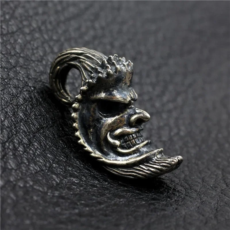 S925 Sterling Silver Hand-polished Carved Token Of Love Moon Pendant For Couples.