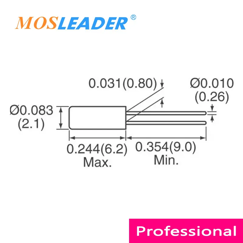 Mosleader 1000pcs 2x6 2*6 32.768KHZ 12MHZ DIP2 20PPM 32.768K 12M Passive คริสตัล oscillator Dip กระบอกคริสตัล Through Hole