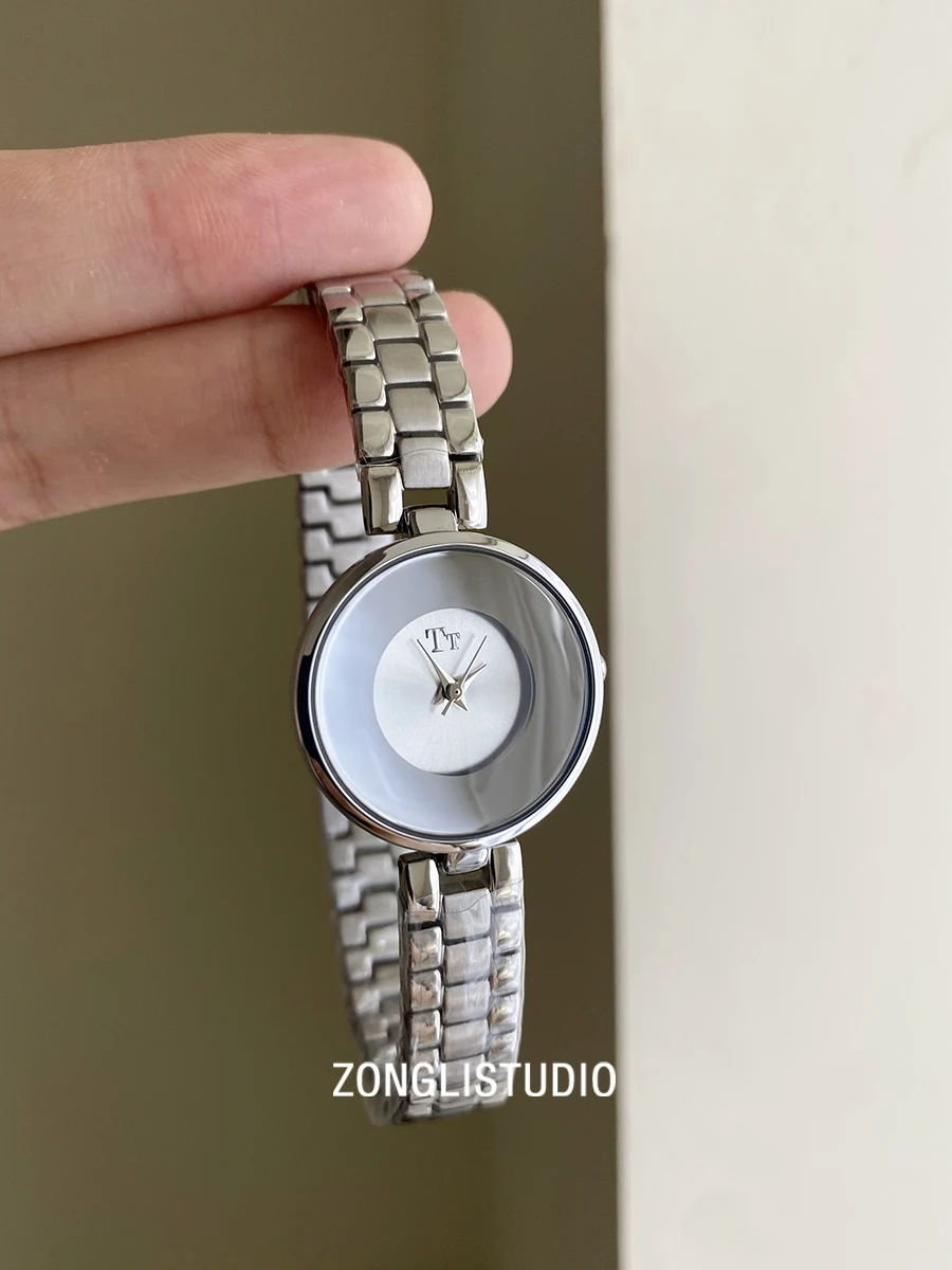 

ElegantWomen'S WristwatcSimple And Exquisite MirrorFinish Women'S Design Light Luxury Steel StrapFashionable Retro Korean Style.