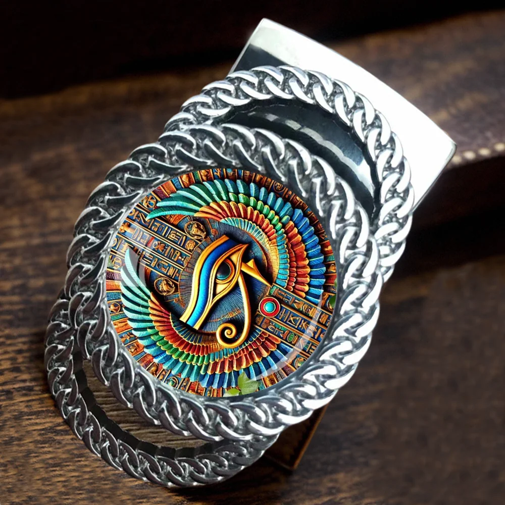 Eye of Horus automatic ratchet belt buckle, a stylish and personalized waist accessory, is the perfect gift for friends