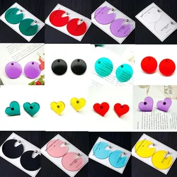 SOHOT-pendientes de aro coloridos para mujer, aretes redondos de acrílico, llamativos, románticos, bonitos, regalo de joyería de playa de verano