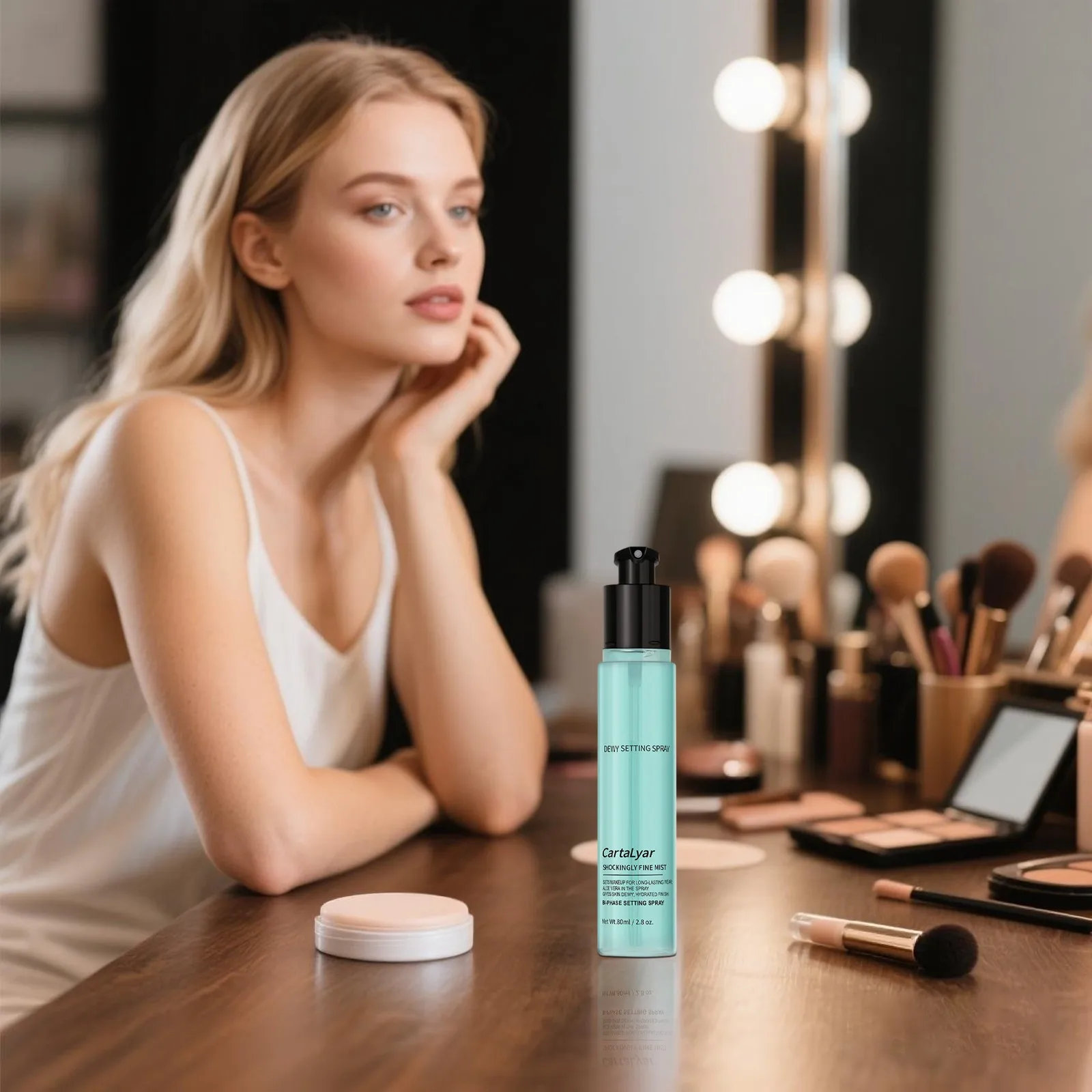 80ml Makeup Setting Spray Moisturizing Dual-Phase Gel Soft Focus Long Lasting Oil Control Waterproof And Makeup Retention