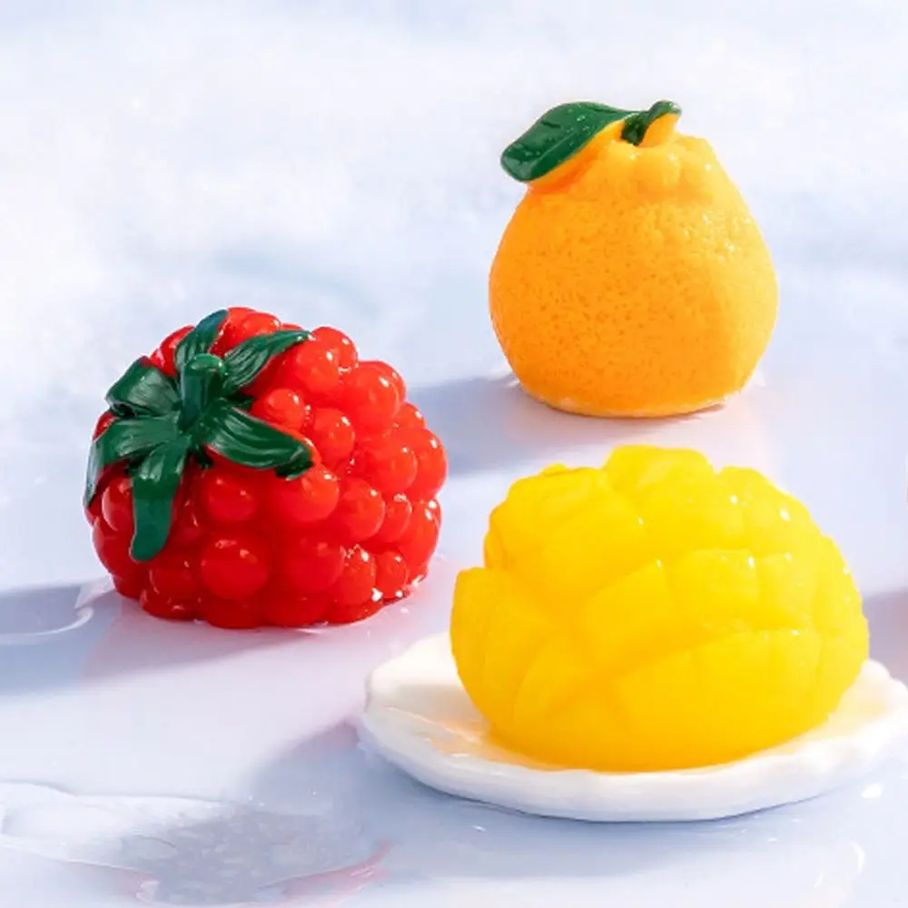 Cute Simulation Fruit Figurines Mini Handicrafts Fruit Figurines Miniatures DIY Decorations 3D Artificial Fruits