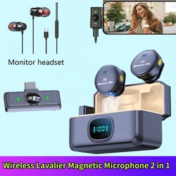 JOCEEY Lavalier microphone, Wireless microphone 48-hour battery life displayed digitally, Professional microphone for iPhone