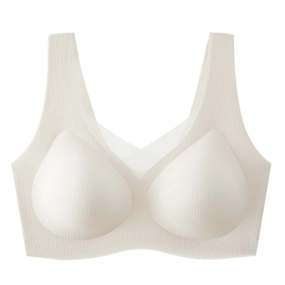 Traceless Wireless Deep V Bra Anti-sagging Korean Fashion Brassiere for Women Solid Color Lingerie Push Up Underwear Running