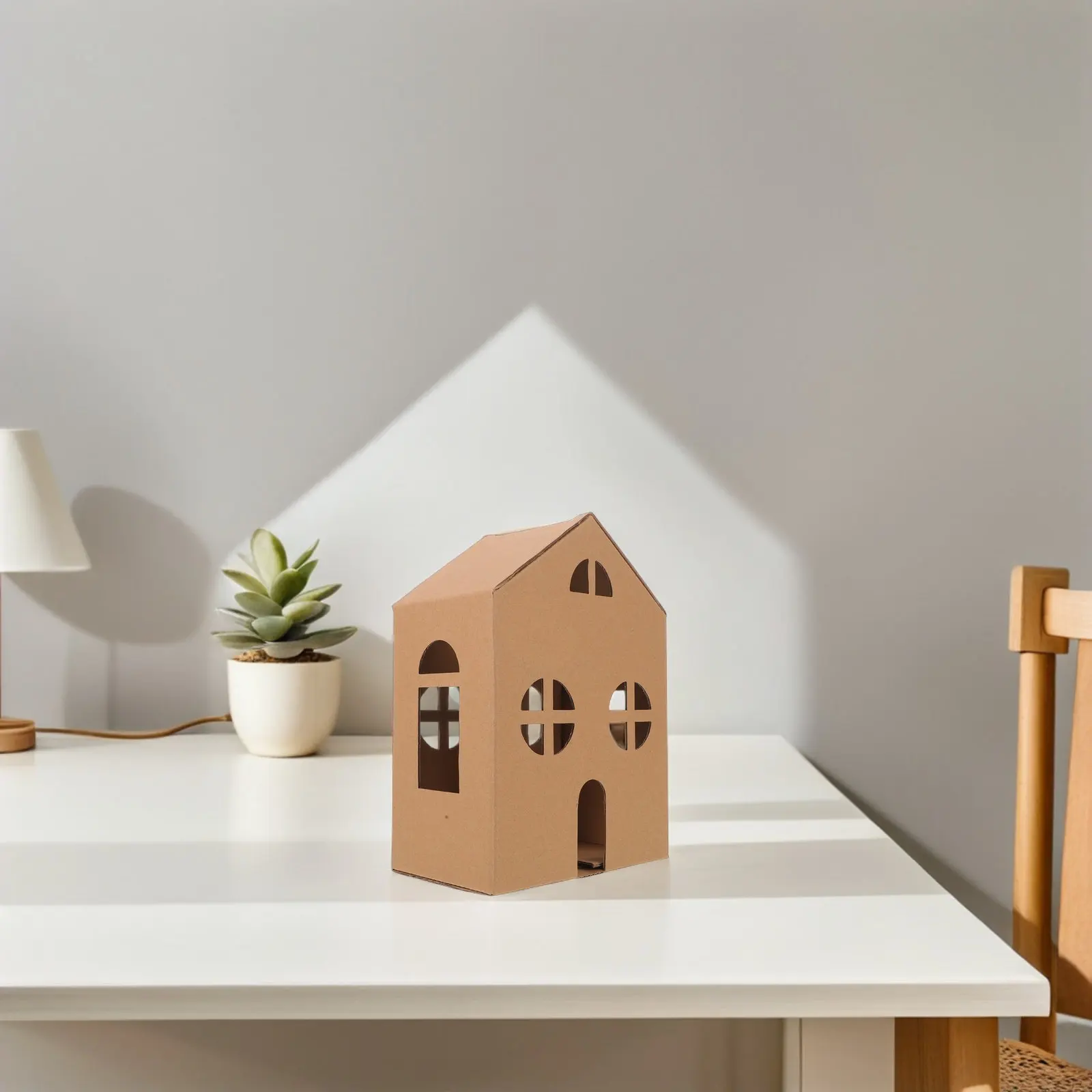 6-teiliges Kinder-Mini-Haus-Bausatz aus Pappe zum Ausmalen, Spielhaus für drinnen und draußen, Weihnachtsfeier, Bastelset aus Pappe