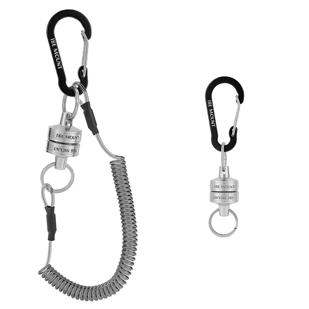 Magnetic Release Clip 4 Kg Fishing Pliers Lure Fishing Accessory Holder With Coiled Lanyard Fishing Tool Accessories 20-100cm