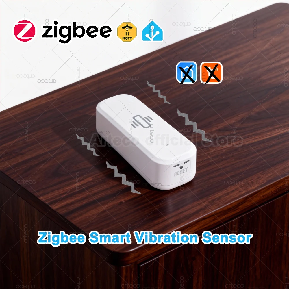 

ZigBee Smart Vibration Sensor Real Time Monitoring Door Window Shock Detection Smart Home Security Protection,For Zigbee2mqtt