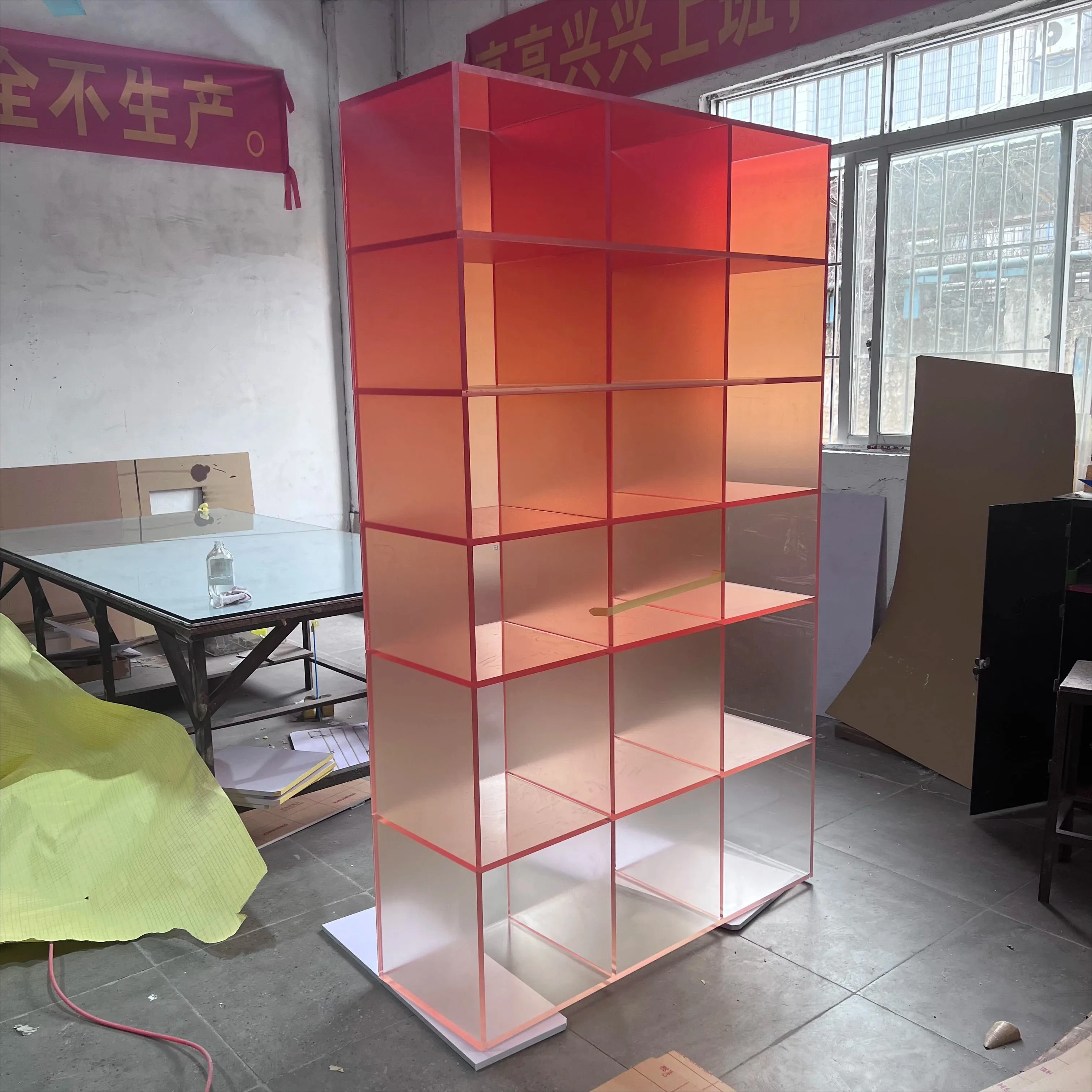 Craft High Quality Custom Display Stand Acrylic Floor Magazine Rack Simple Display Shelf Bookshelf