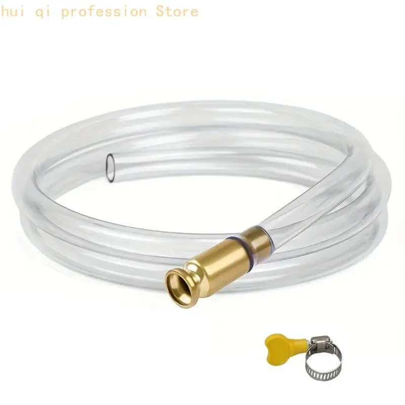 Schnellfluss-Siphonschlauch, starke PVC-Metall-Siphonpumpe, 1,5 m lang, für Fahrzeug-Kraftstofftransfer, Outdoor-Aktivitäten und – Detail 9