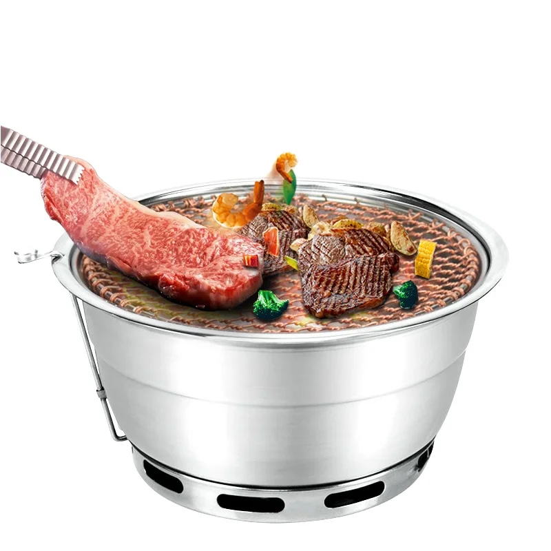 

Factory Direct Korea Barbecue Restaurant Special Stainless Steel Charcoal Barbecue Stove, Embedded Charcoal Barbecue Stove