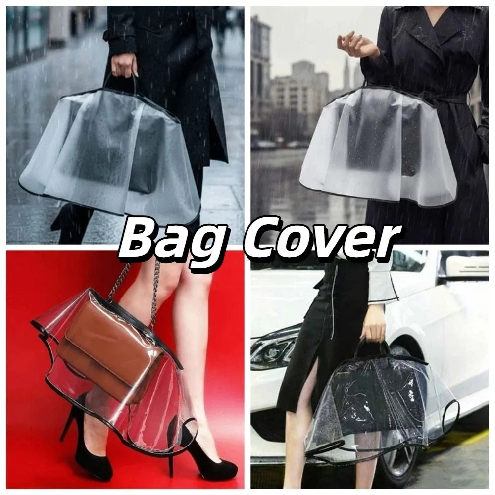 

Universal Fit Bag Raincoat Frosted Matte Transparent Purse Rainproof Thickened Quick-Dry Handbag Cover Outdoor Travel