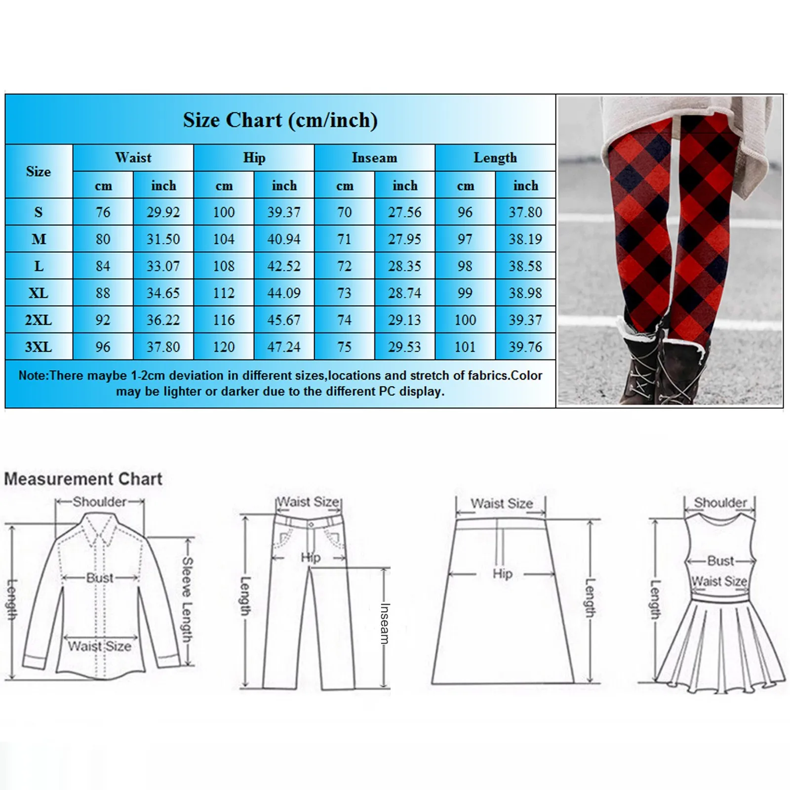 Christmas Winter Women Leggings Pants Plaid Printed Fashion Casual Long Slim Fit Stretchy High Waist Trousers Plus Size Clothing