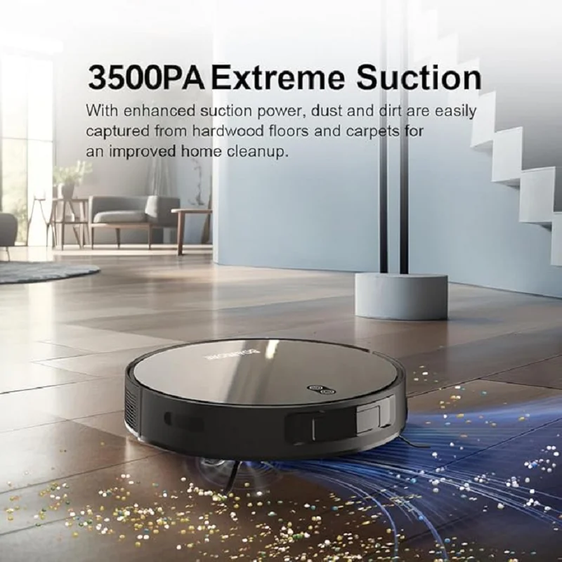 Robot Vacuum Cleaner Combo Mop With 3500PA Smart Wireless APP Control Floor Sweeping Machine  Self-Charging For Home Robotic