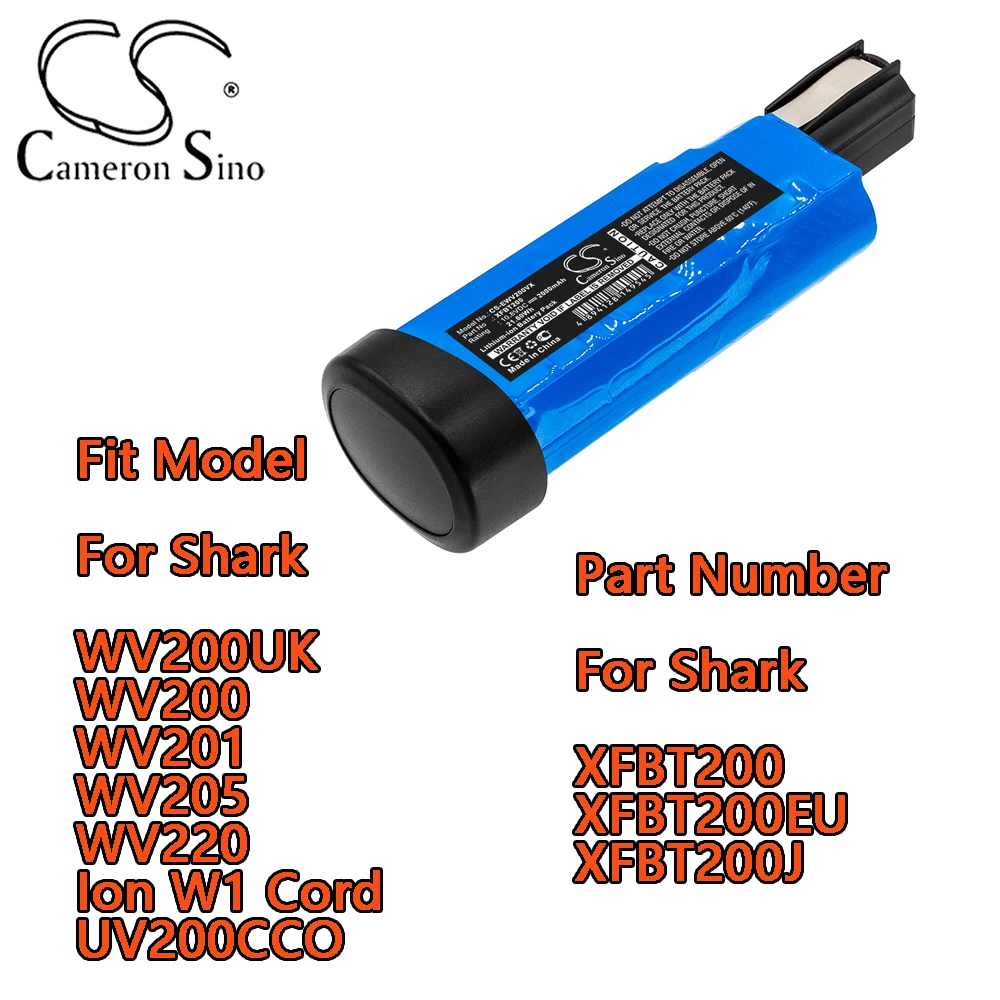 

Cameron Sino 2000mAh Vacuum Battery For Shark WV200UK WV200 WV201 WV205 WV220 Ion W1 Cord UV200CCO XFBT200 XFBT200EU XFBT200J
