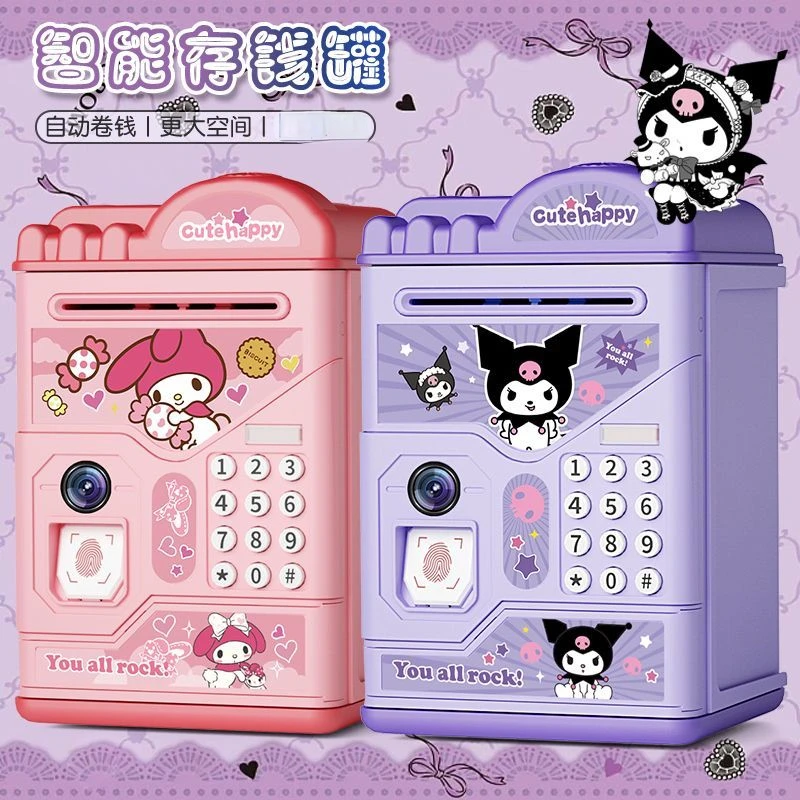 

Kuromi Cinnamoroll Pochacco My Melody Kawaii Cute Cartoon Piggy Bank Children's Lockbox Only goes in and out of the piggy bank