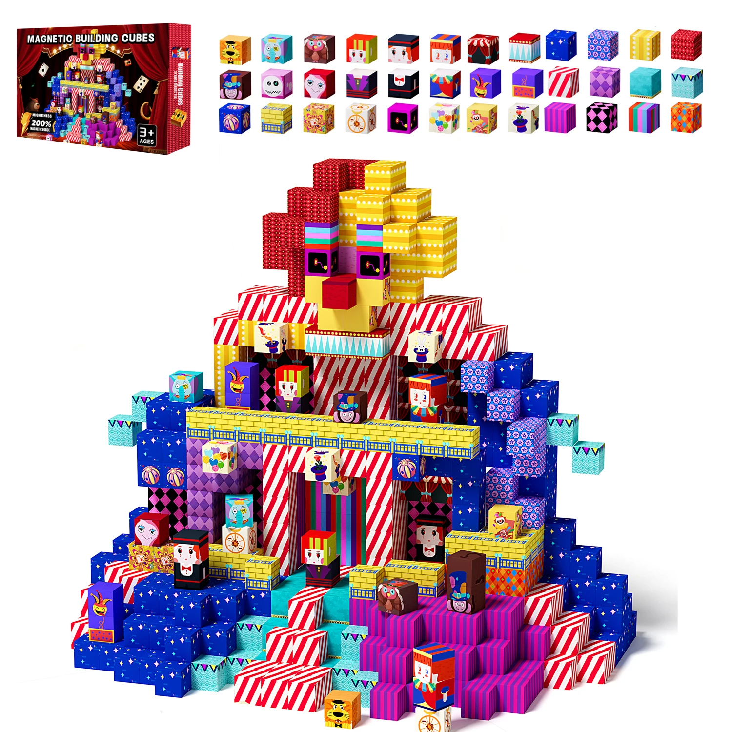 

150/100PCS Creative Cube Montessori STEM Educational Sensory Toys Magnetic Building Blocks for Kids 3-8 Birthday Holiday Gift