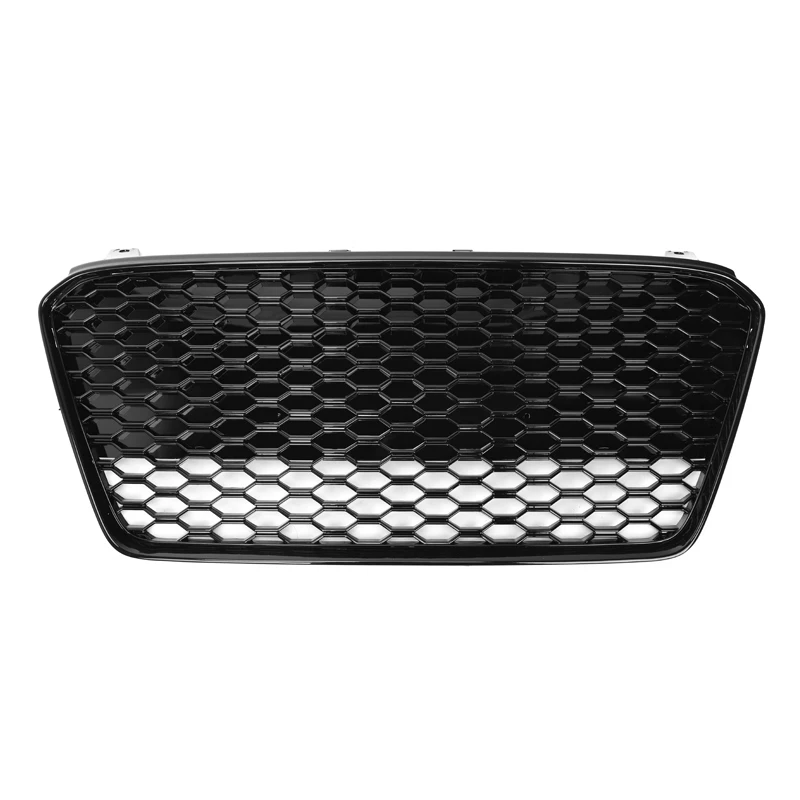 For Audi R8 2013 2014 2015 2016 Upgrade Glossy Black RS Grille Honeycomb ABS Material Knight Air Intake