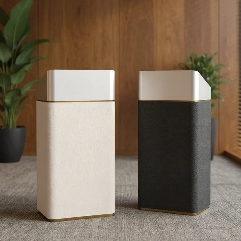 Minimal leather reception desk, light luxury and simple front desk beauty salon reception desk stainless steel bar counter