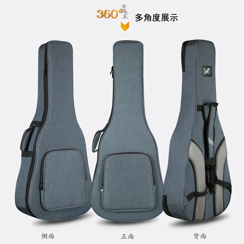 

Universal 40/41 inch Guitar Case Acoustic Guitar Thickening Double Straps Padded Guitar Soft Bag Waterproof Backpack for Men