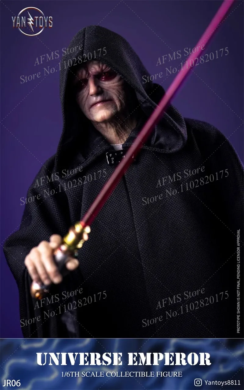 IN STOCK Yantoys JR06 1/6 Men Soldier Universal Emperor Star Wars Black Sith Emperor 12Inch Action Figure Model Collection