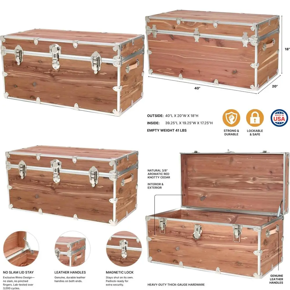 Grande cassapanca portaoggetti in cedro annodato - Tavolino da caffè 3XL, baule fine del letto, panca portaoggetti per ingresso, 40x20x18 pollici, realizzata a mano in U