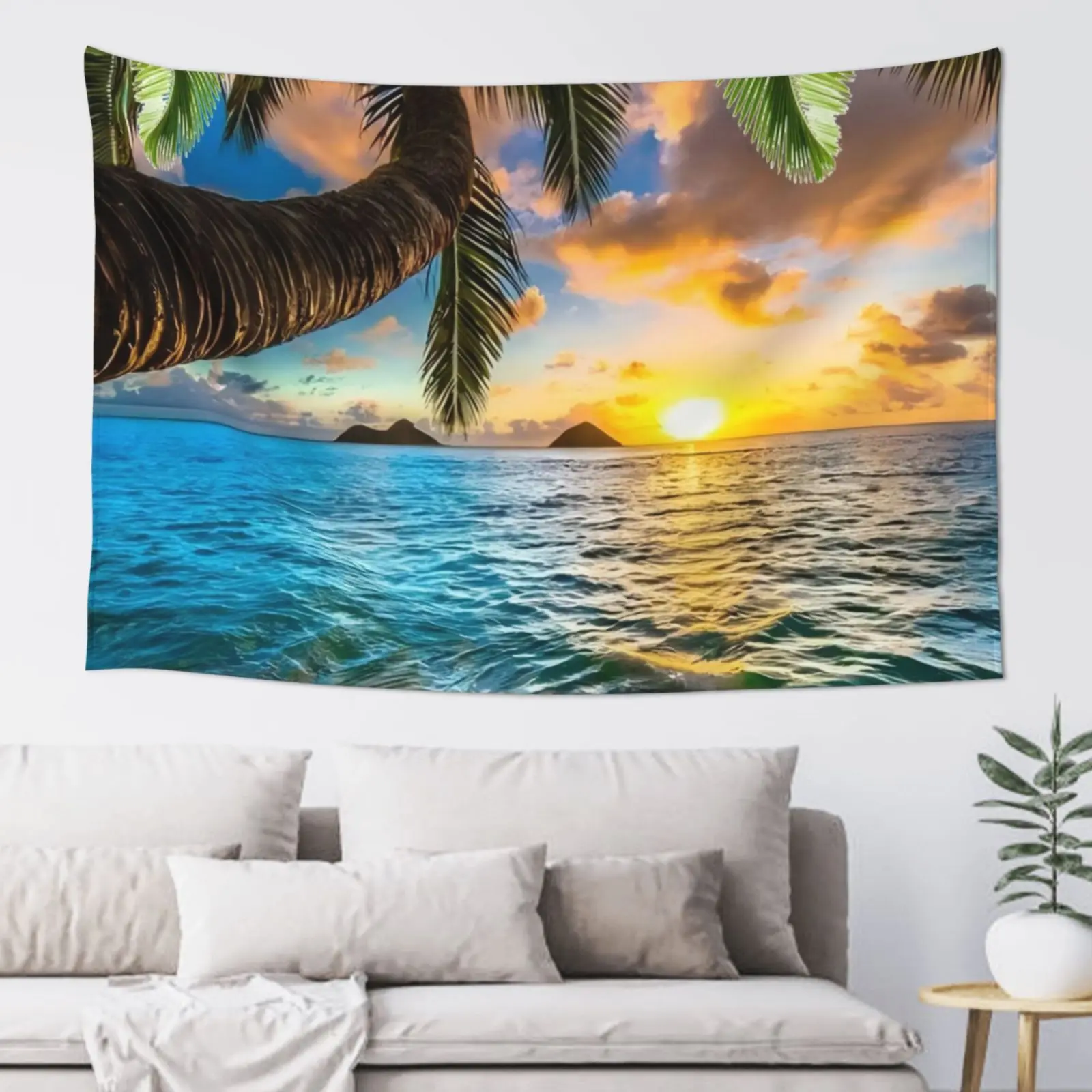 

Polyester landscape tapestry hanging fabric for home decoration