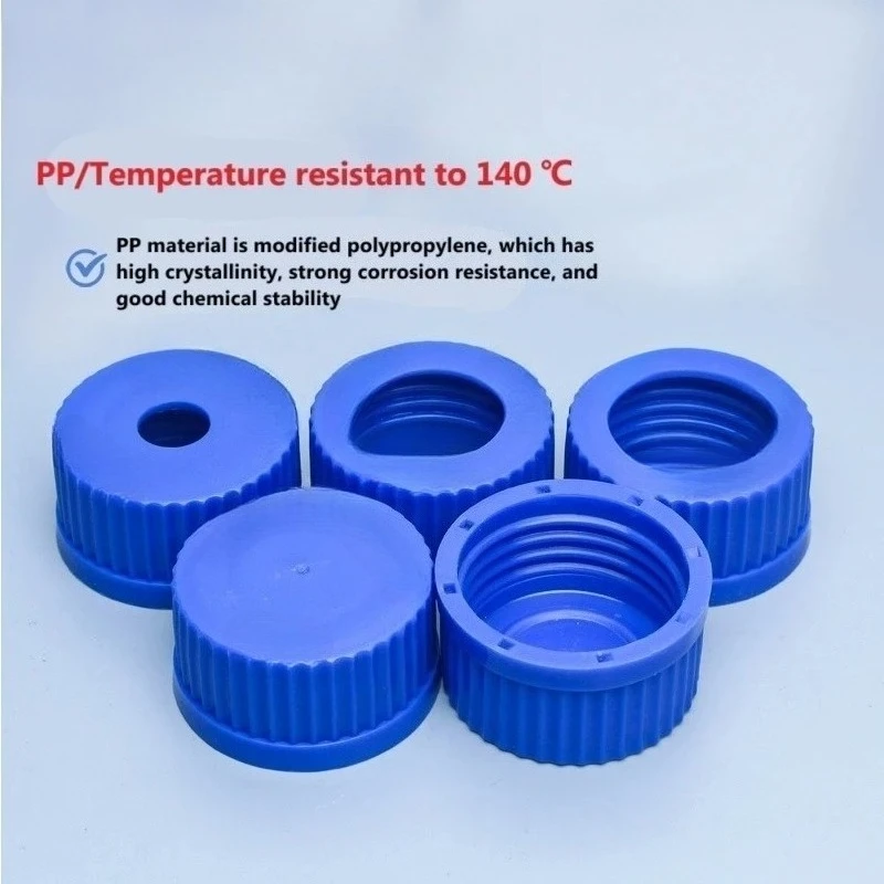 GL45 Thread Bottle Cap PBT PP Material High Temperature Acid Alkali Resistant Sealing Cover for Reagent Bottle