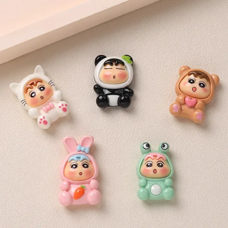 5pcs Cartoon  Animal crayon shin-chan cute resin flatback cabochons for diy jewelry making carfts supplies resin charms