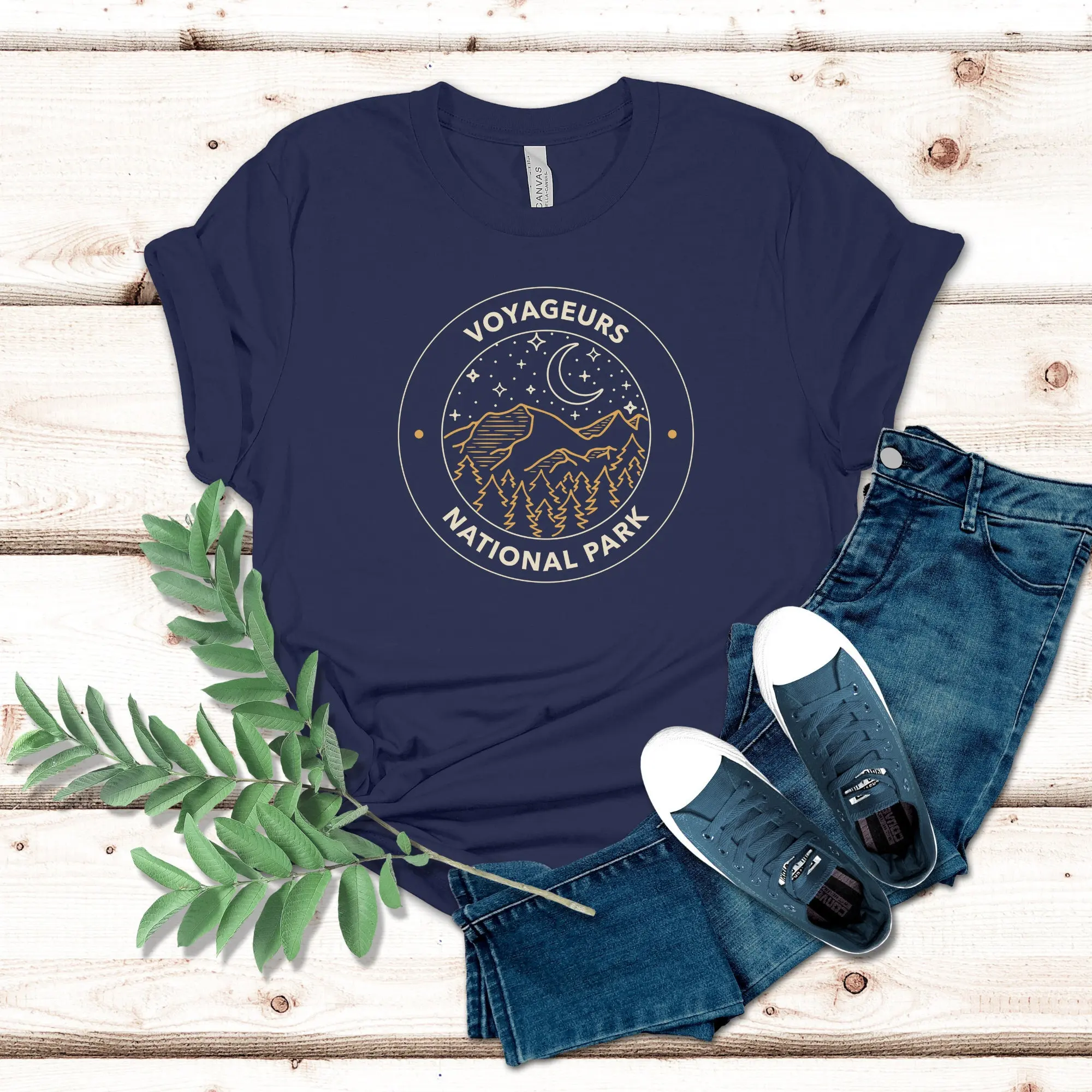 Voyageurs National Park T Shirt Minnesota Outdoor Travel Gift Adventure Camp Us Parks Tee Pine Tree