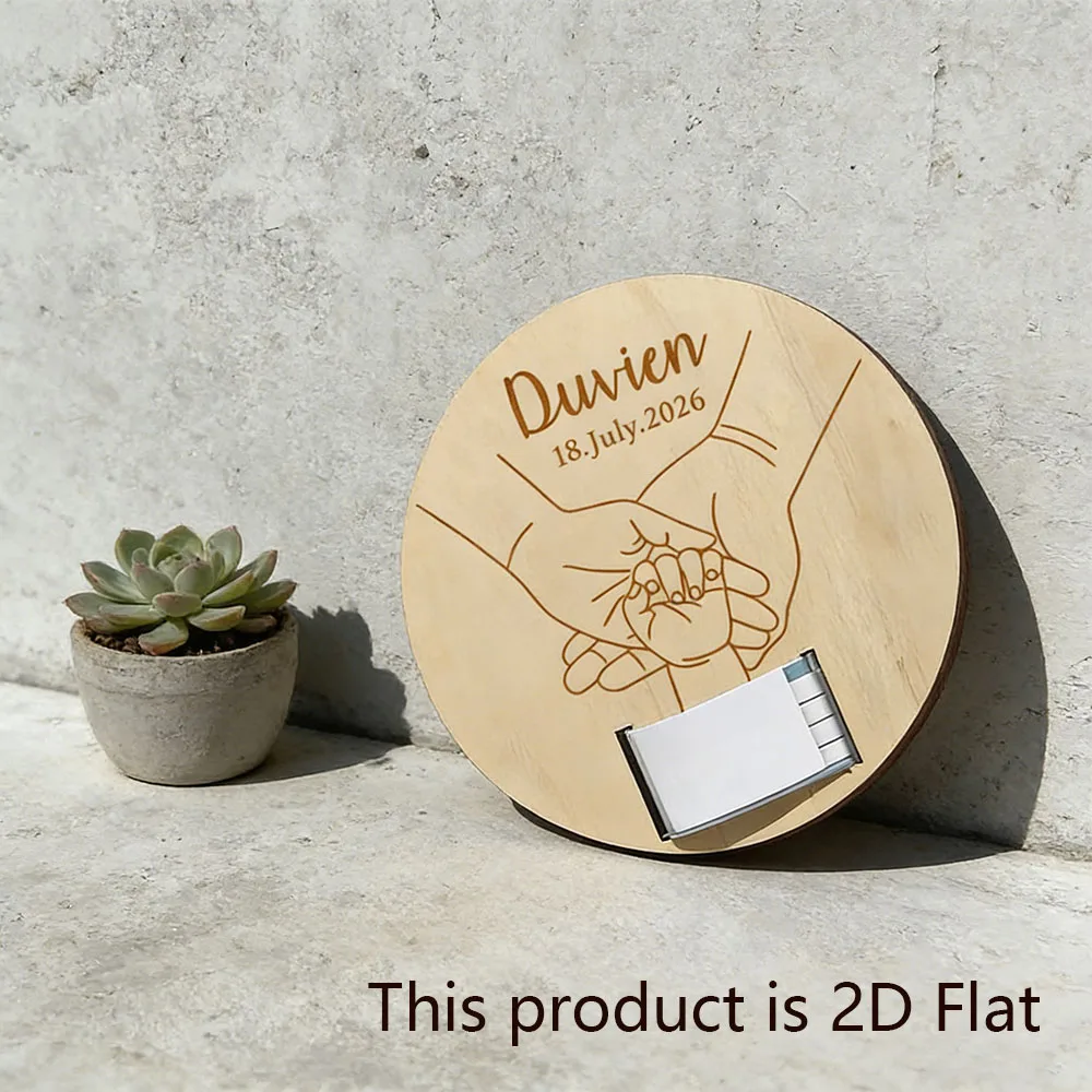 2D Flat Custom Laser Cut Bracelet Keepsake,Birth Announcement Ornament,DIY Bracelet with Name & Birth Announcement Engraved Gift