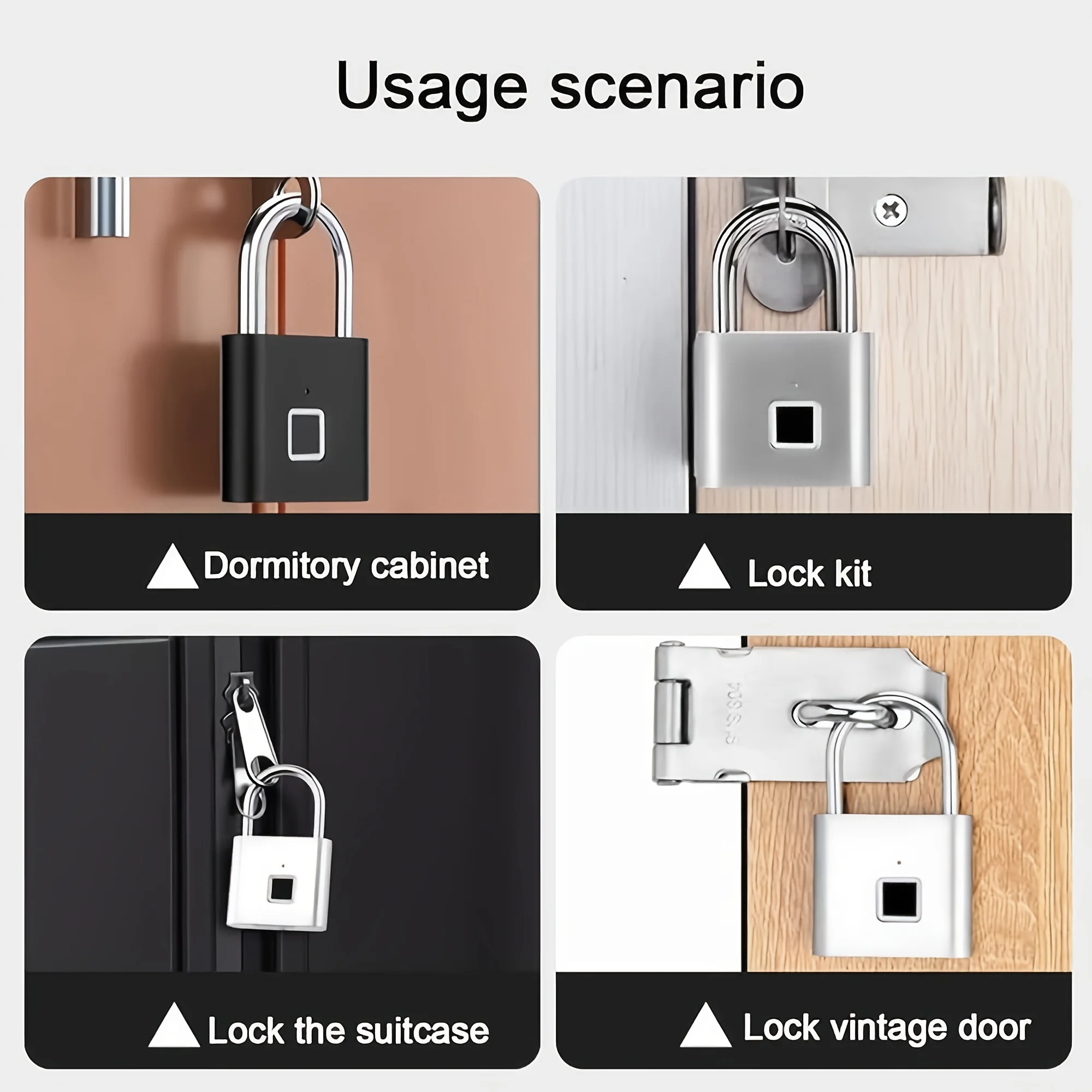 1Pcs Perfect for Securing Suitcases and Luggage, Mini Smart Fingerprint Padlock, Anti-Theft Protection