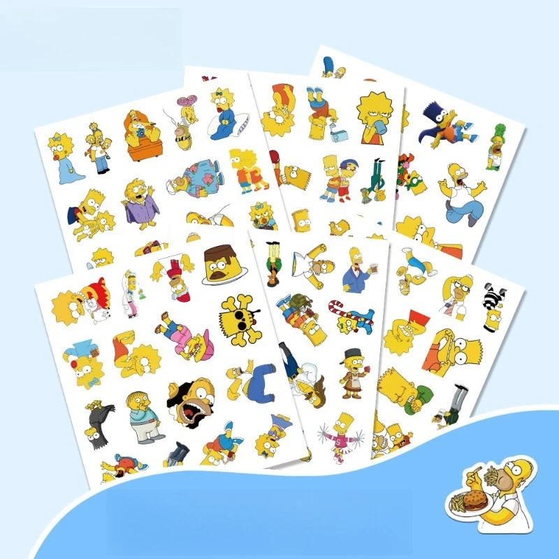 The Simpsons Homer Marge Bart 100 stickers high-quality cartoon graffiti printed creative DIY notebook desktop decoration gift view 4