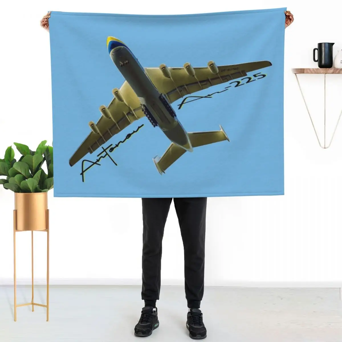 

Antonov AN-225 Cargo Heavy Lifter Throw Blanket Decorative Soft Throw Blanket for Couch Sofa
