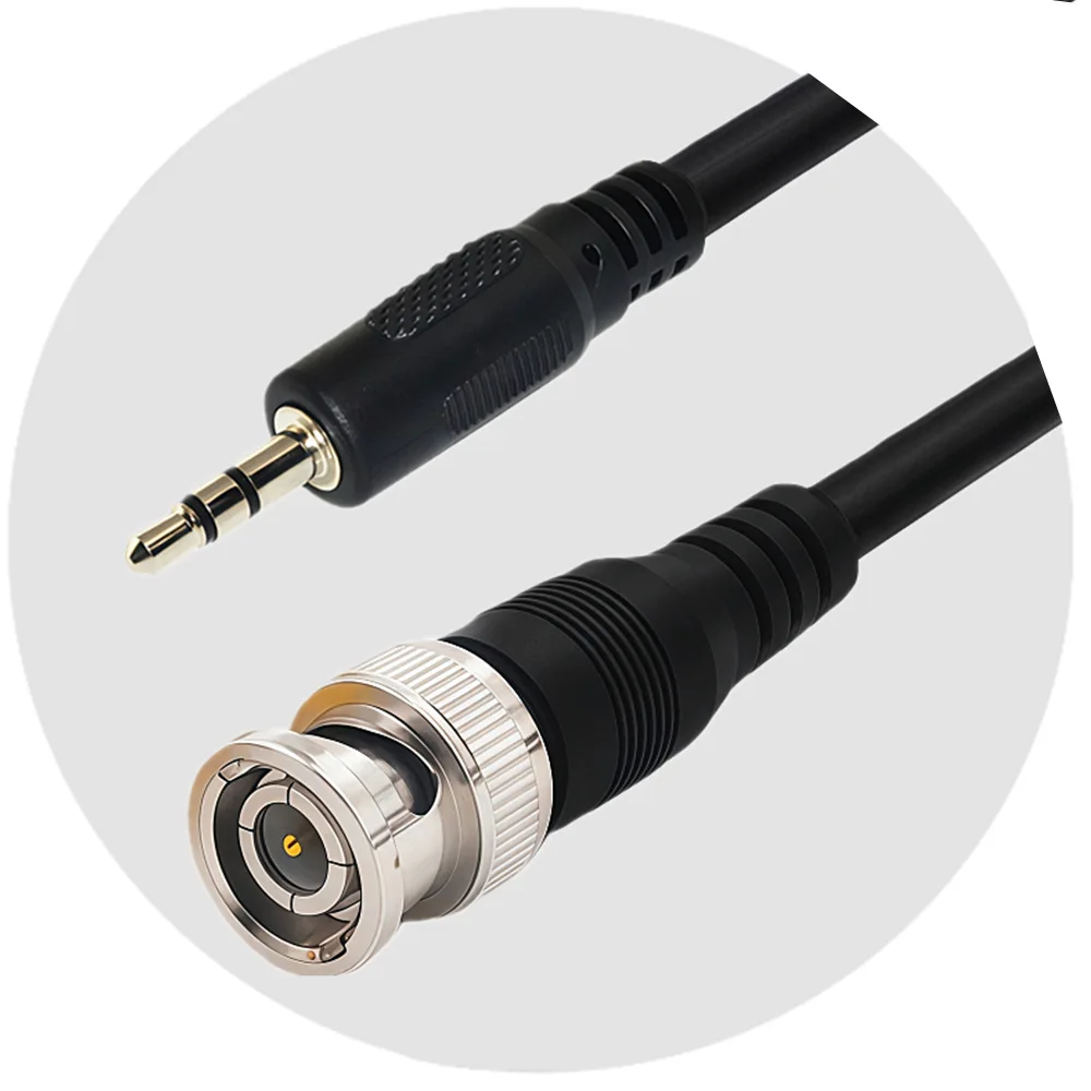 BNC to 3.5mm Adapter Cable RG59 Coaxial Male / Female For DVR Radio CCTV Surveillance Monitor Audio Signal Antenna Oscilloscope