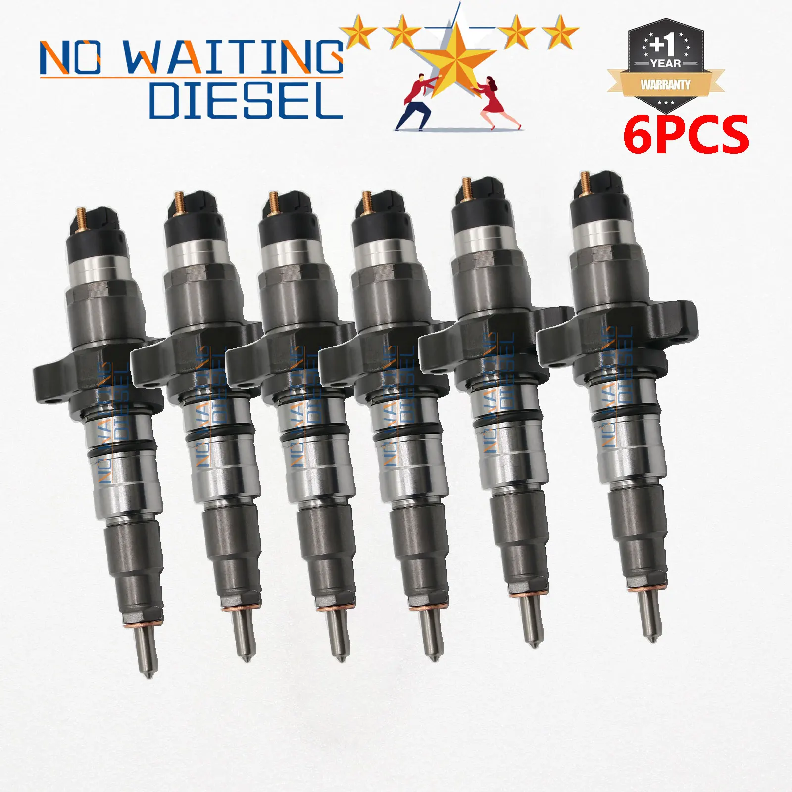 6PCS 0445120018 Automobile Engine Part 0445120113 Fuel Injection OEM Number 3949619 R5086894AA R8004082AA For Dodge