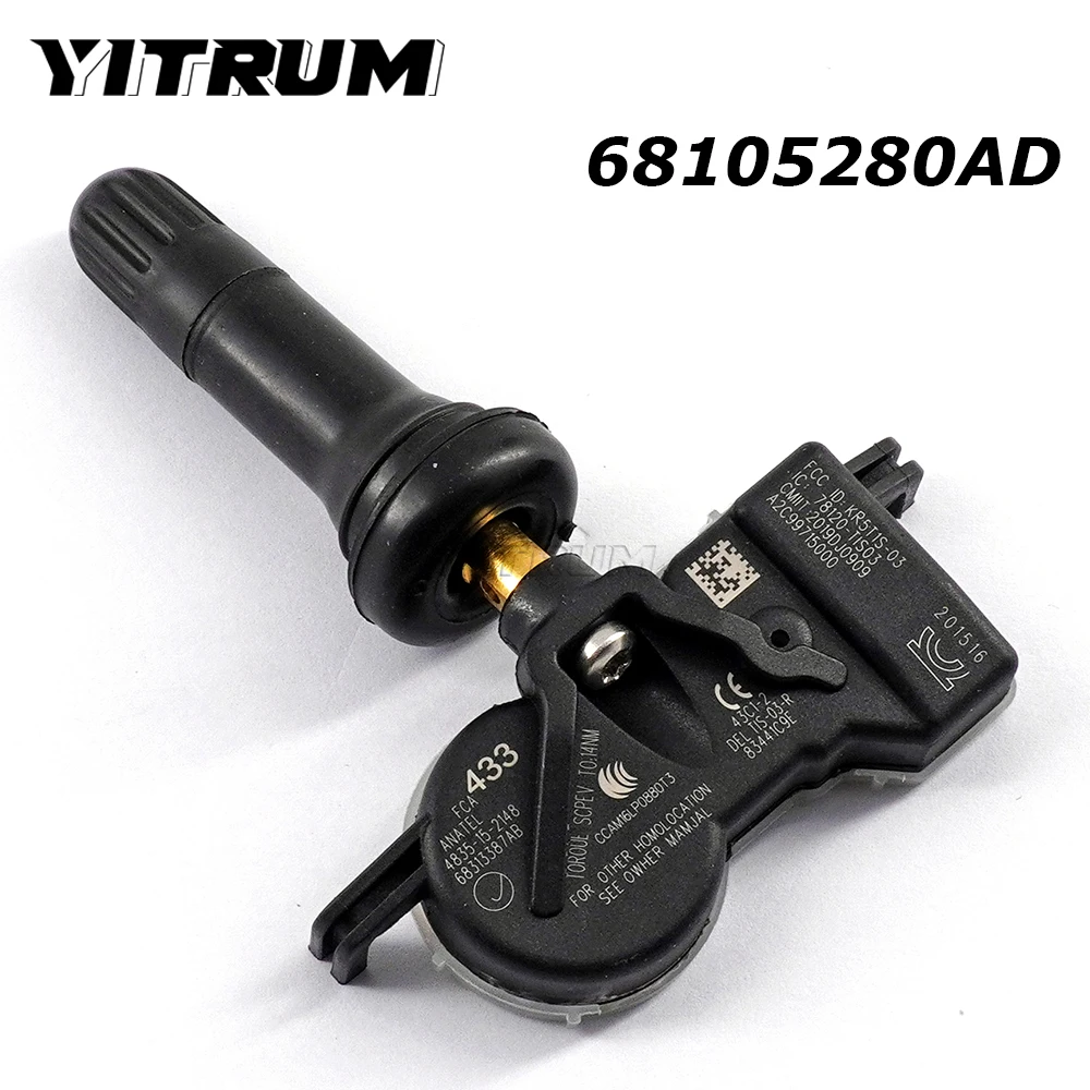 YITRUM 68105280AD 68105280AB Tire Pressure Monitoring System For Jeep Compass Renegade Chrysler Voyager Fiat 500X Dodge Durango