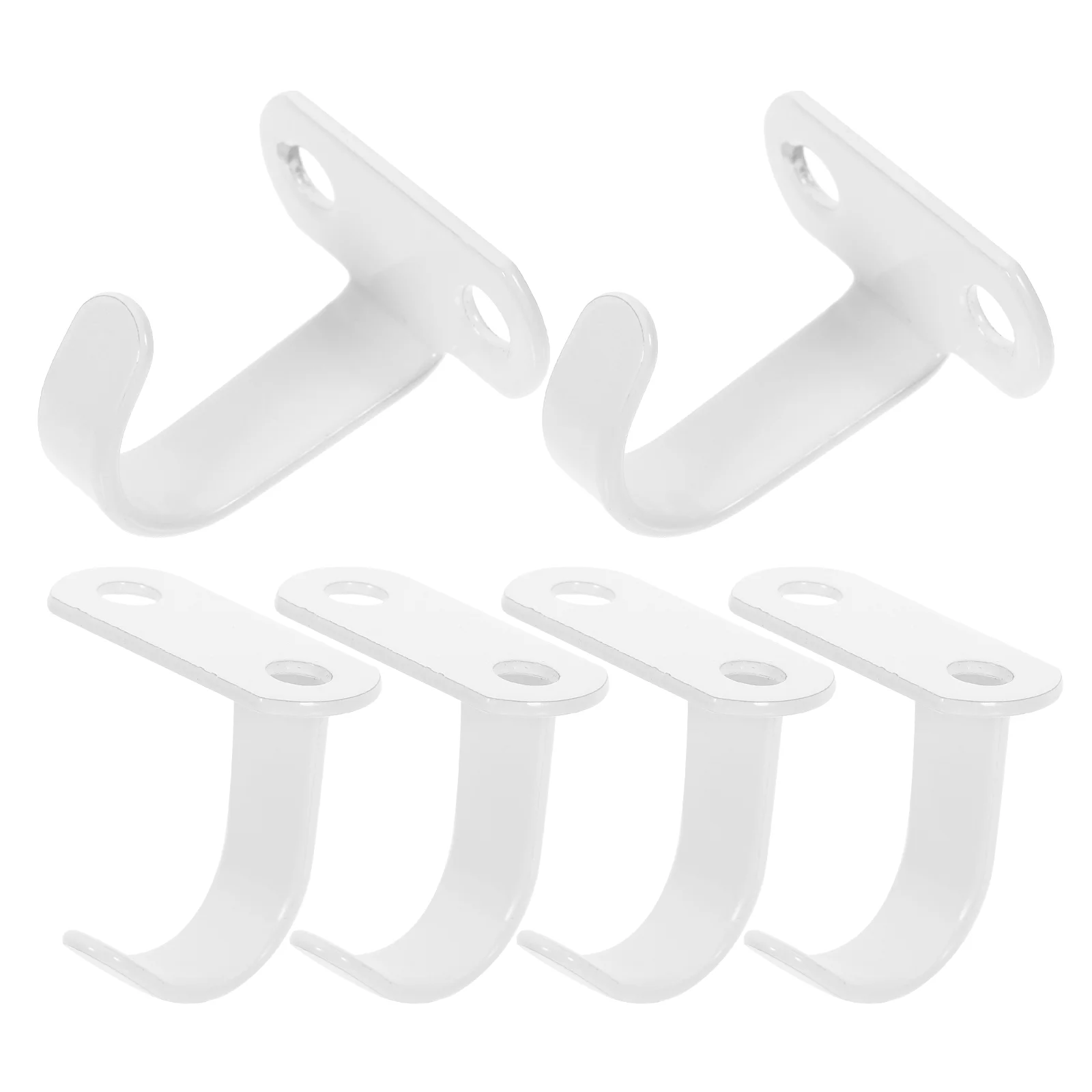 6 Pcs Clothing Hangers Clothes Rack Hook up Metal Ceiling Hanging Hooks Birdcage 400X350X200CM Wall Fixing White Mounted on